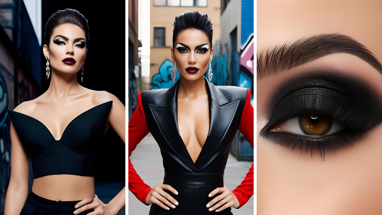 black outfit makeup ideas