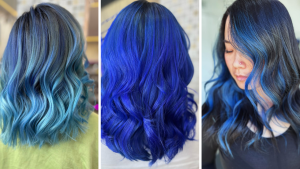 blue hair outfit ideas