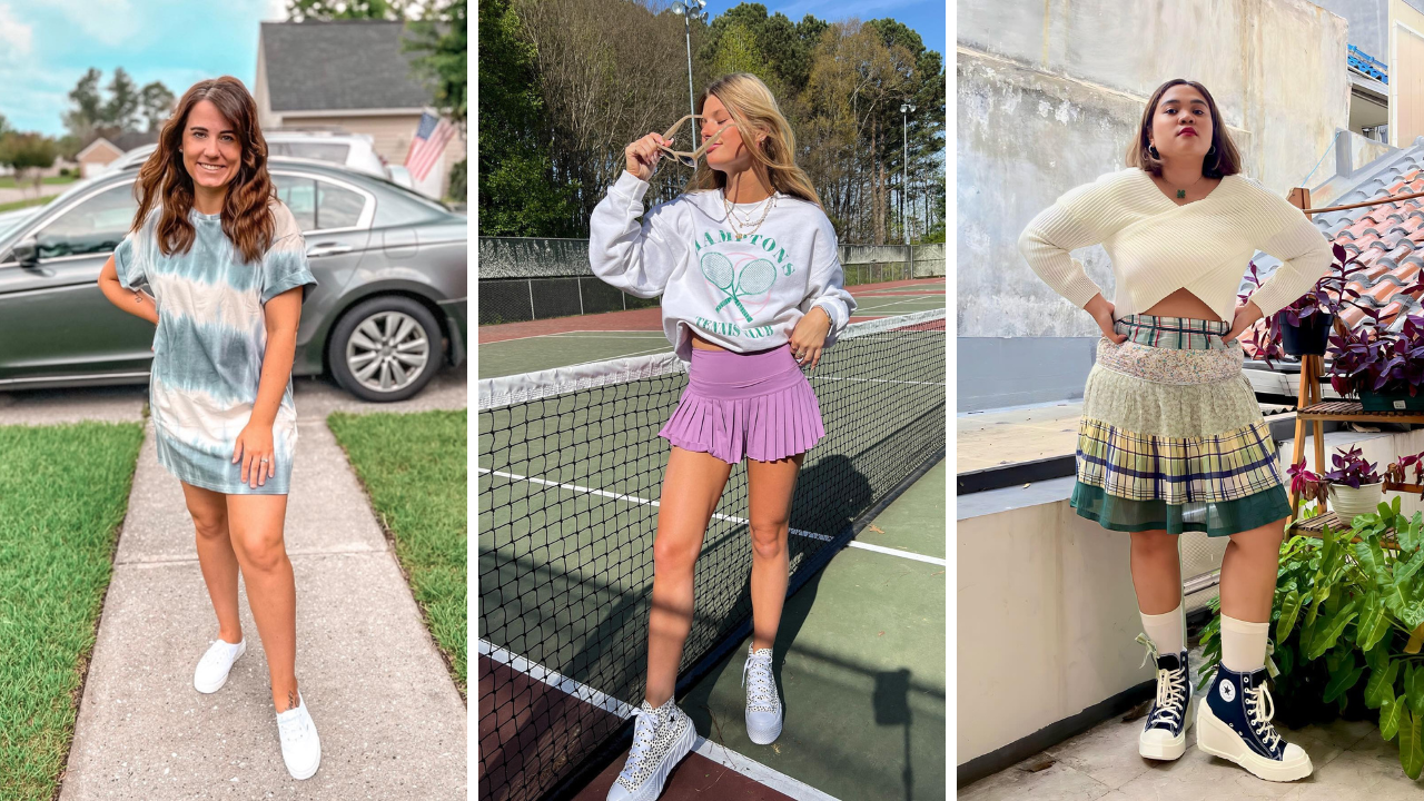 concert outfit ideas tennis shoes