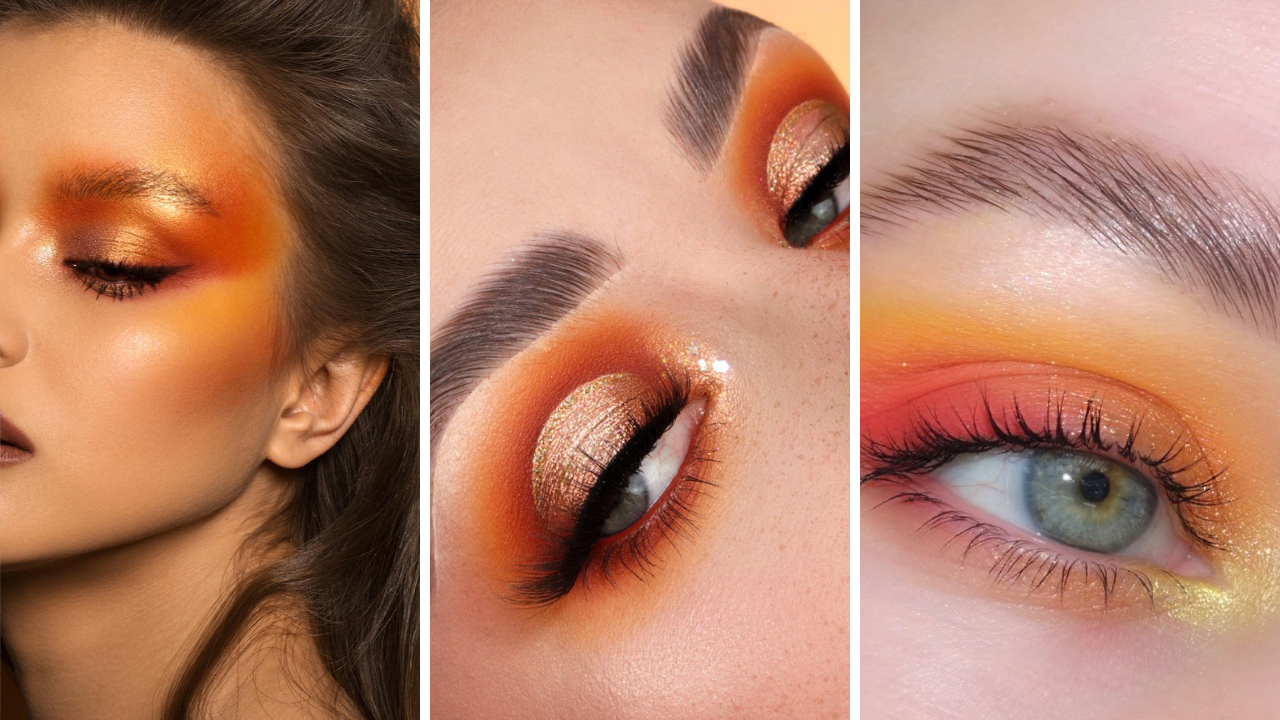 orange outfit makeup ideas