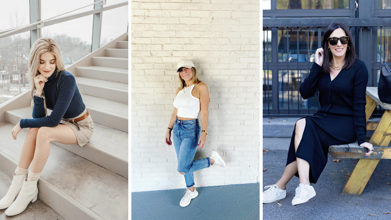 outfit ideas with white shoes