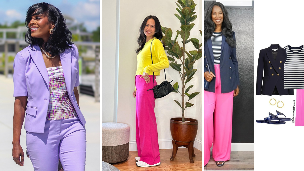 pink linen pants outfit