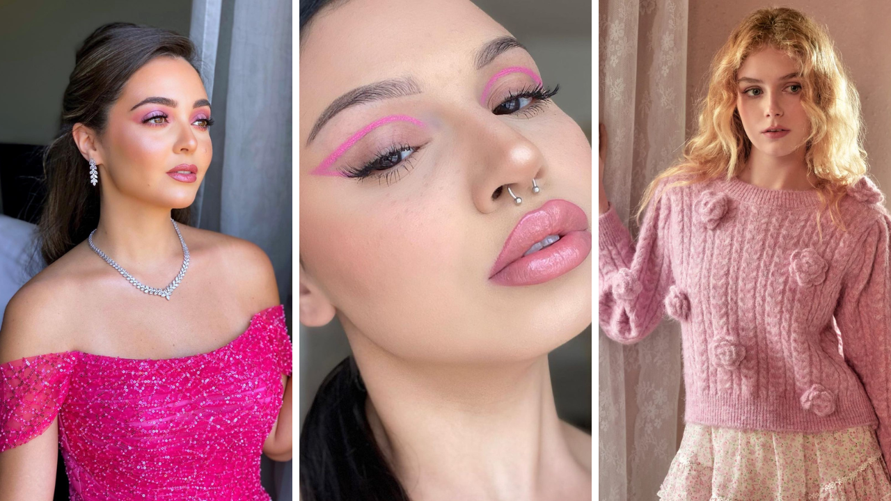 pink makeup outfit