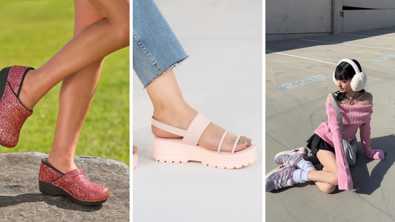 pink shoes outfit ideas