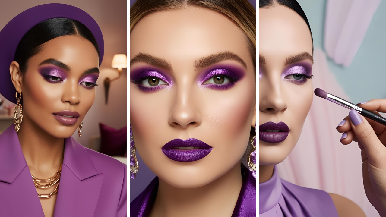 purple outfit makeup ideas
