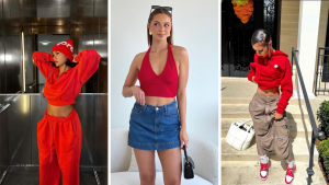 red top outfit ideas