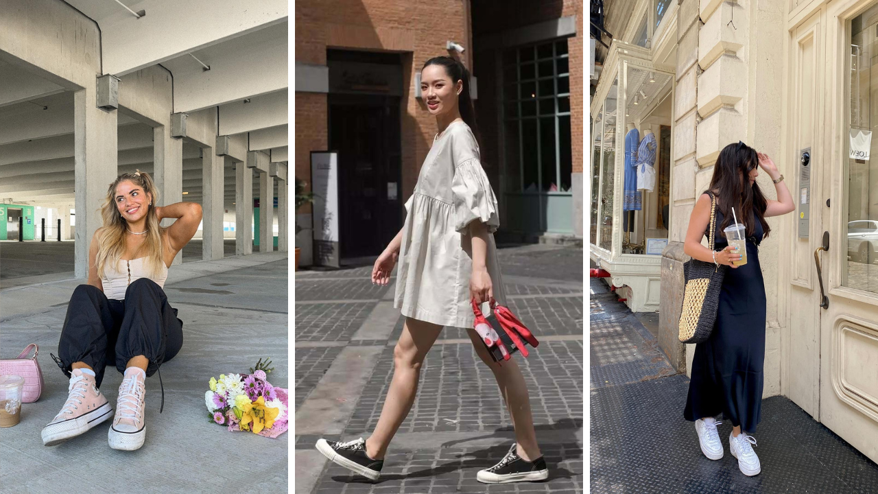 vegas outfit ideas with tennis shoes