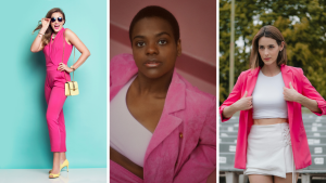 pink shirt outfit ideas